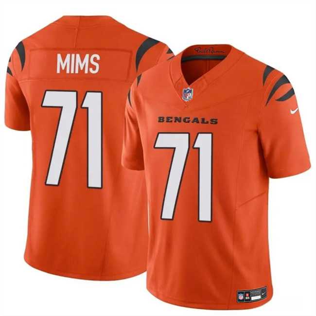 Men & Women & Youth Cincinnati Bengals #71 Amarius Mims Orange 2024 Draft F.U.S.E Vapor Untouchable Limited Stitched Jersey->cincinnati bengals->NFL Jersey